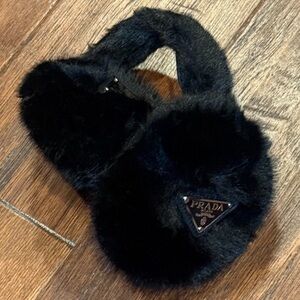 LUXE Black Faux Fur Ear Muffs
